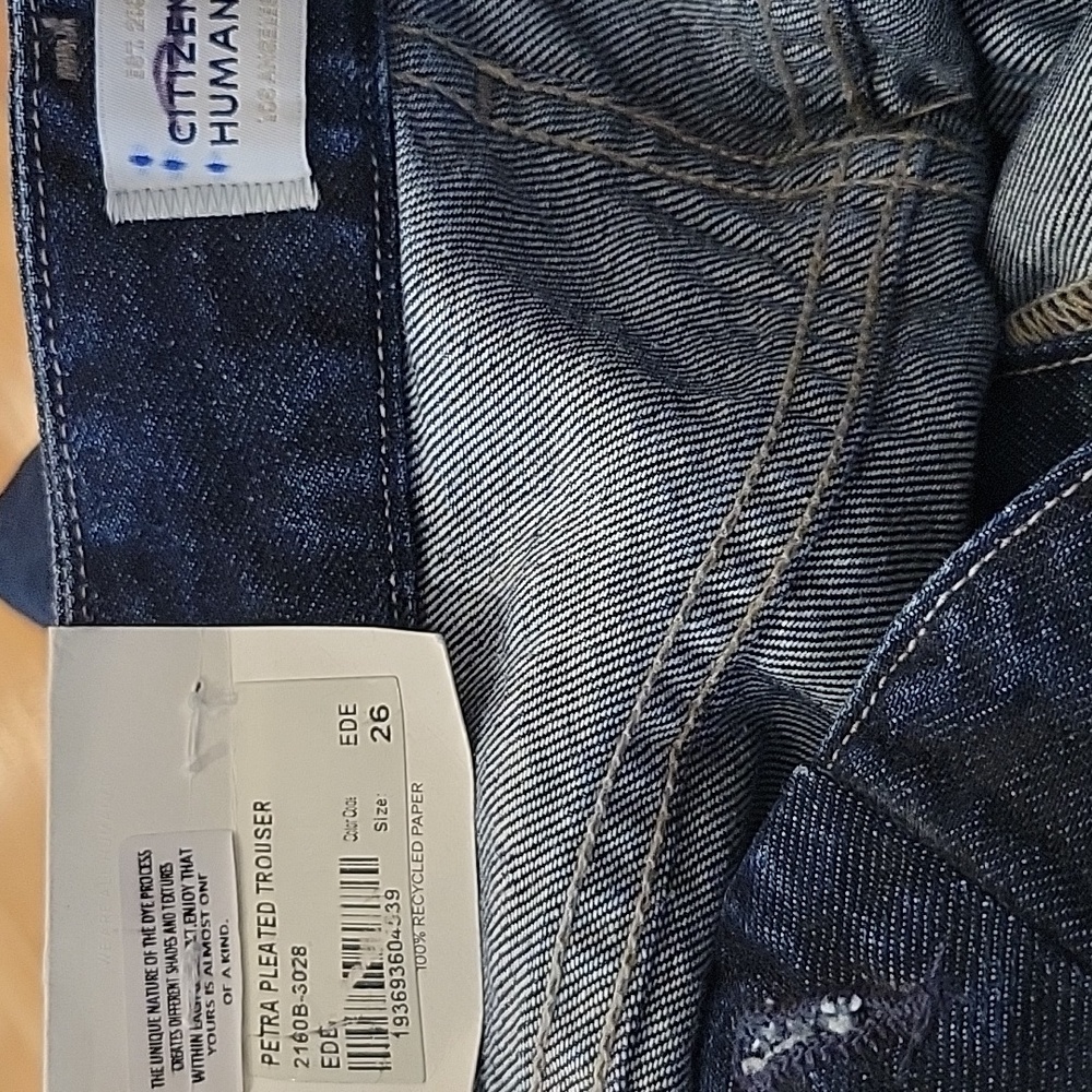 Citizens Of Humanity Petra Pleated Trouser Wide Leg Jean In Eden - Picture 15 of 16